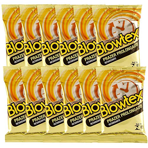 Kit C/ 12 Pacts Preservativo Blowtex Retardante c/ 3 Un Cada