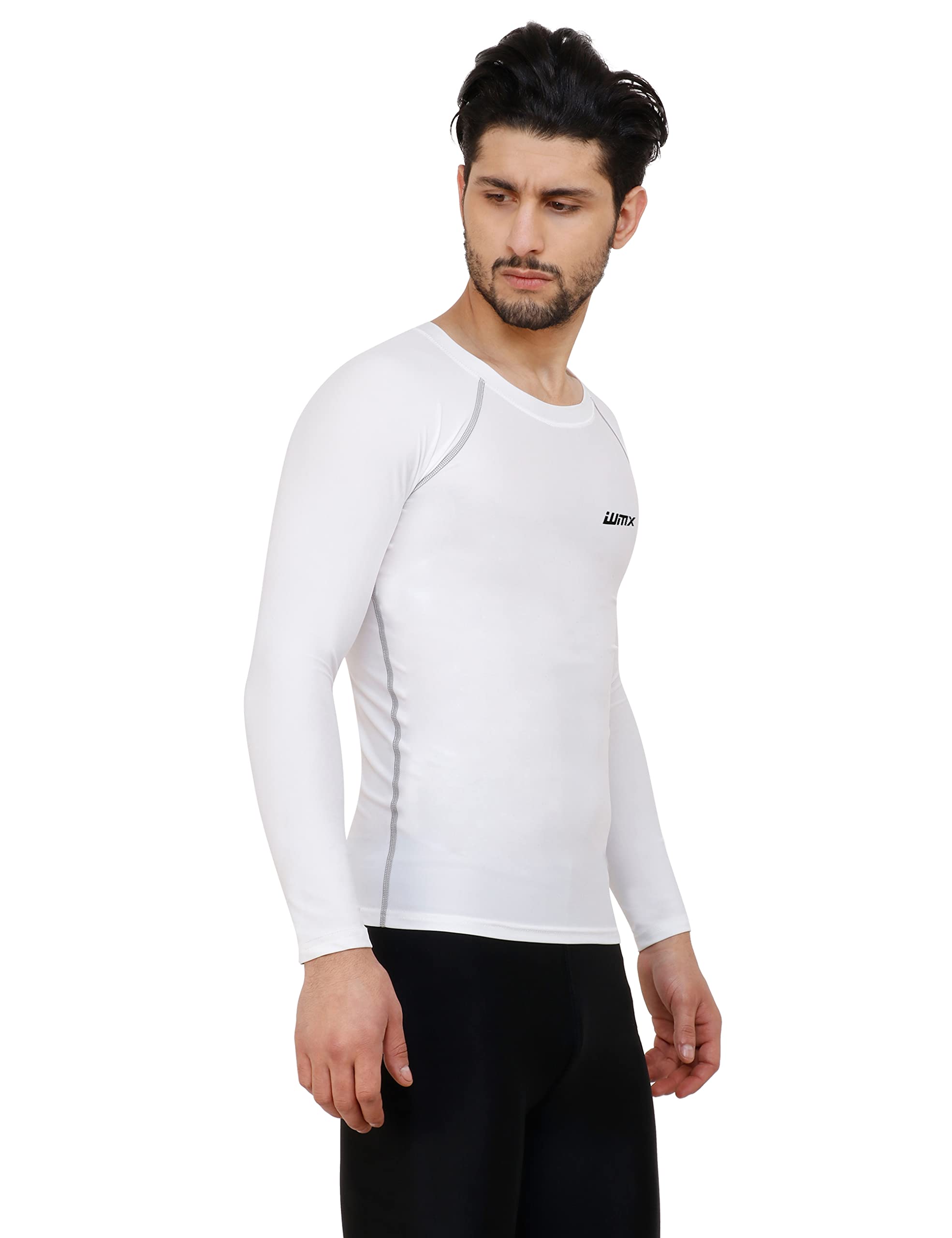 wmx Men's Compression Ultima T-Shirt Top Skin Tights Fit Lycra Inner Wear Full Sleeve for Gym Cricket Football Badminton Sports-picture-41