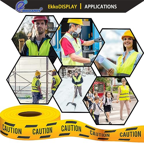 Ekkosafety Reflective Safety Vest for Men Women with 9 Pockets and Zipper Front Class 2 High Visibility Mesh Work Vest Hi Vis Construction Vest,Meets ANSI/ISEA Standards(EK176-Yellow-XL) by Ekkosafety - Used condition - Image 6