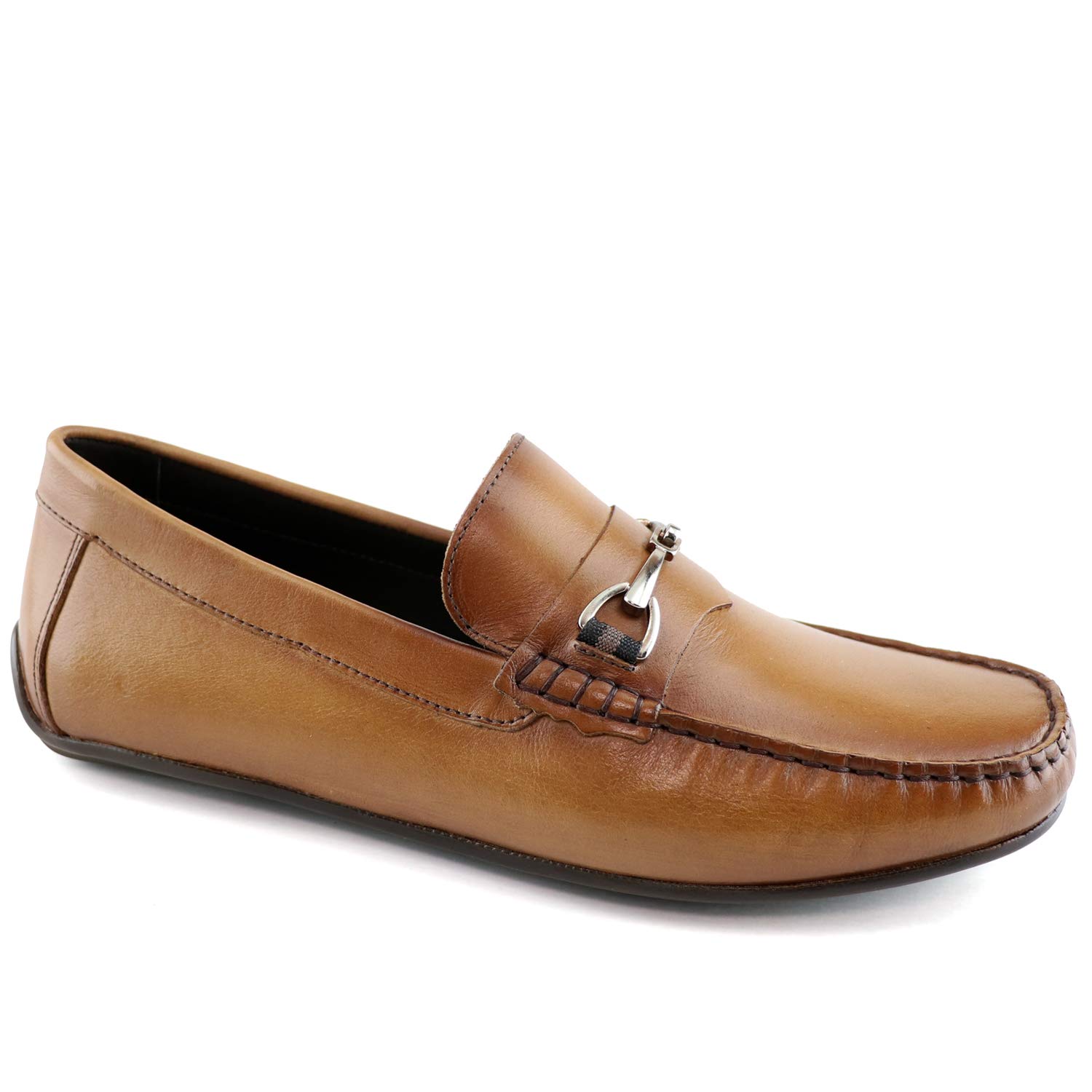 Marc Joseph New YorkMJNY Mens Casual Comfortable Genuine Leather Lightweight Driving Moccasins Classic Fashion Buckle Loafer Slip On Breathable Driving Loafer