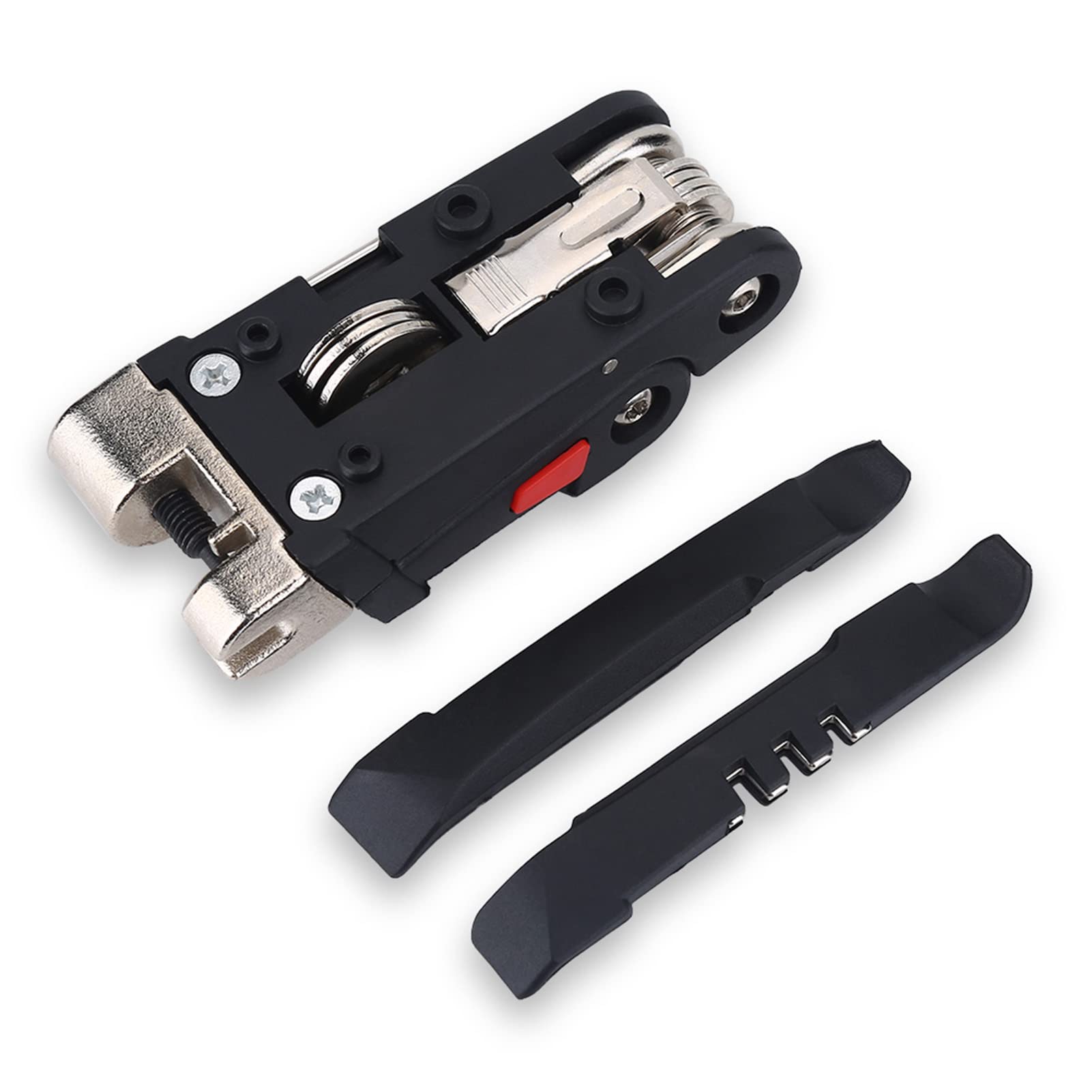 Xolsurg 16 in 1 Multifunction Mountain Bike Repair Tools Set of Compact Versatile Maintenance Tools for Cycling Black