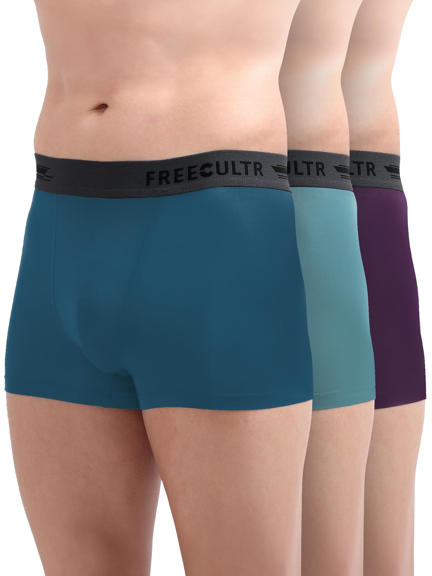 Men's Underwear Micromodal Airsoft Trunk – Sweat Proof, Ultra Soft, Anti-Bacterial, No Itch & No Chafing Fabric (Pack of 3) | Mens Underwear Combo Pack of 3