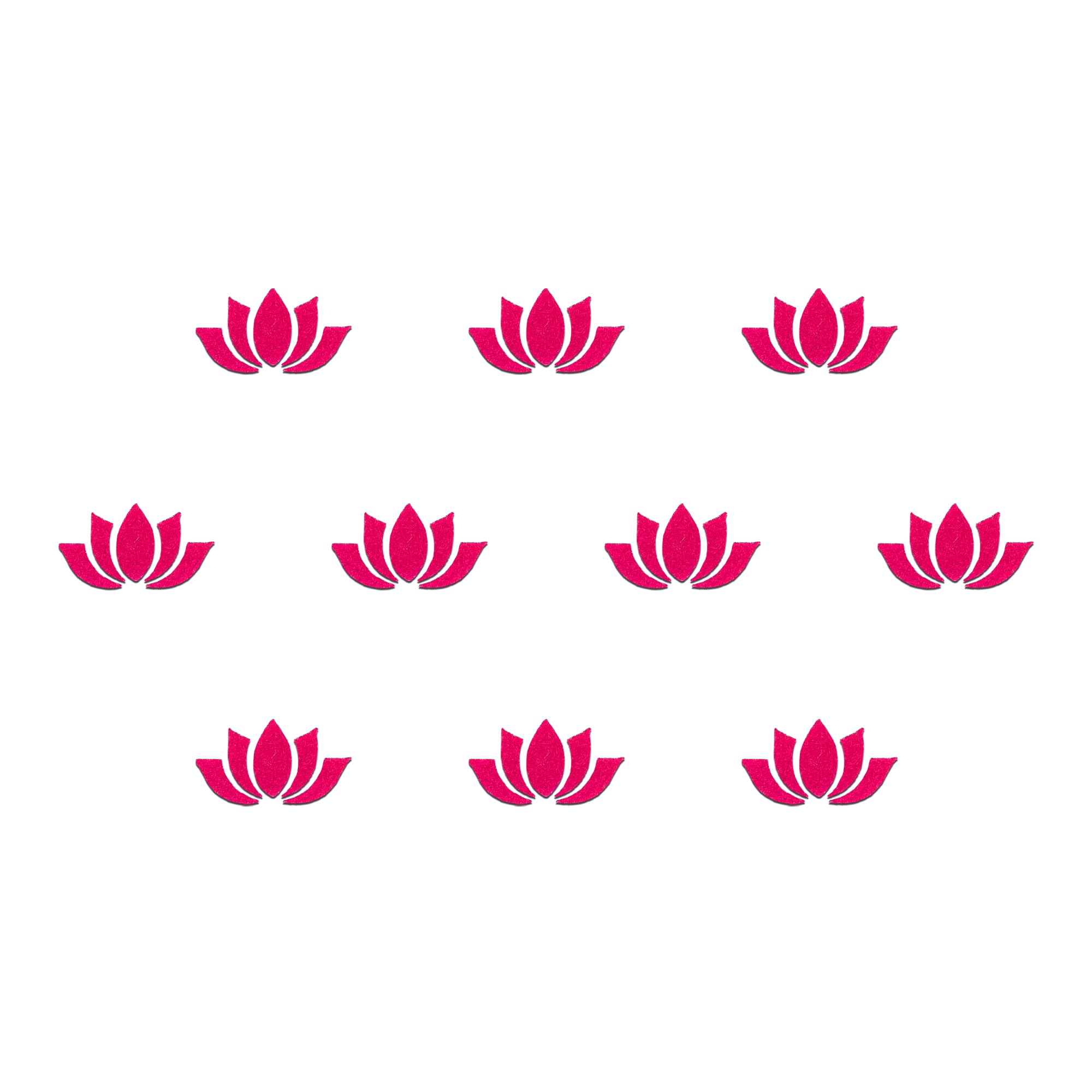 Comet Busters® Pink Lotus Floral Velvet Bindis – 7mm Designer Bindis for Women & Girls (10 Bindis)(OBIN2657)-image-0