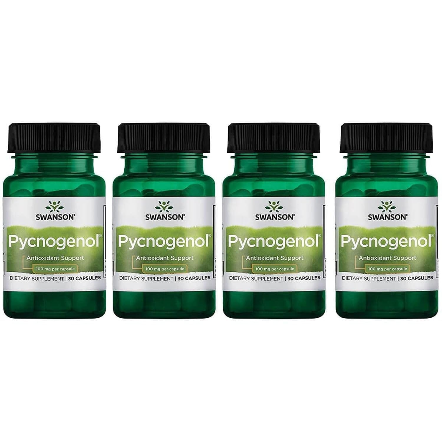 Swanson Pycnogenol Antioxidant 100 mg, 30 Capsules, 4 Pack 30 Count (Pack of 4)