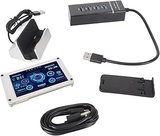 3.5in PC Temp Monitor, PC Sensor Panel Display, Dual USB Interface IPS USB Mini Screen CPU GPU RAM HDD Data Monitor for AIDA64 PC CPU RAM Hard Disk Data Monitor