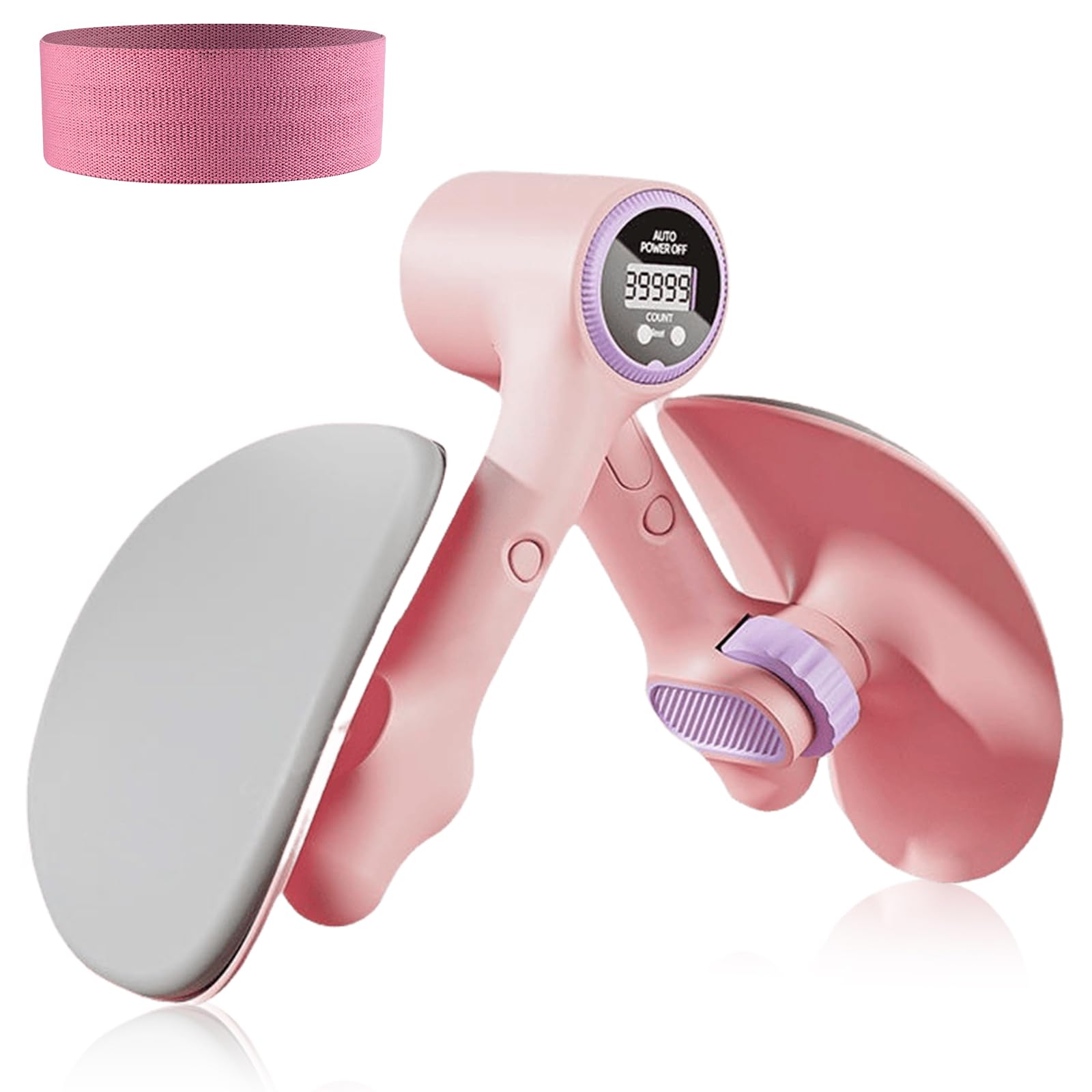 Allenatore per cosce: Trainer per il pavimento pelvico per donna, allenatore per le gambe, pressa per glutei e gambe con funzione di conteggio, attrezzo per l'allenamento delle gambe per la