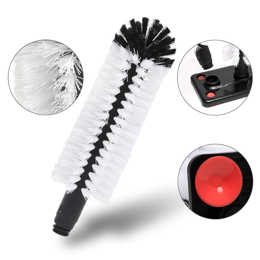 Brush, 3 Brush Glass Washer Triple Rinser , Cup Mug Washer Brush, Glass Brushes For Washing Glasses For Home Kitchen Counter - As Described+as Described, B B