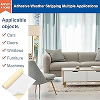 Vista 5 de BENECREAT Rollo autoadhesivo de espuma EVA de 1mm de grosor, hoja de acolchado de espuma blanca de 78.7x11.8 pulgadas para protección de muebles