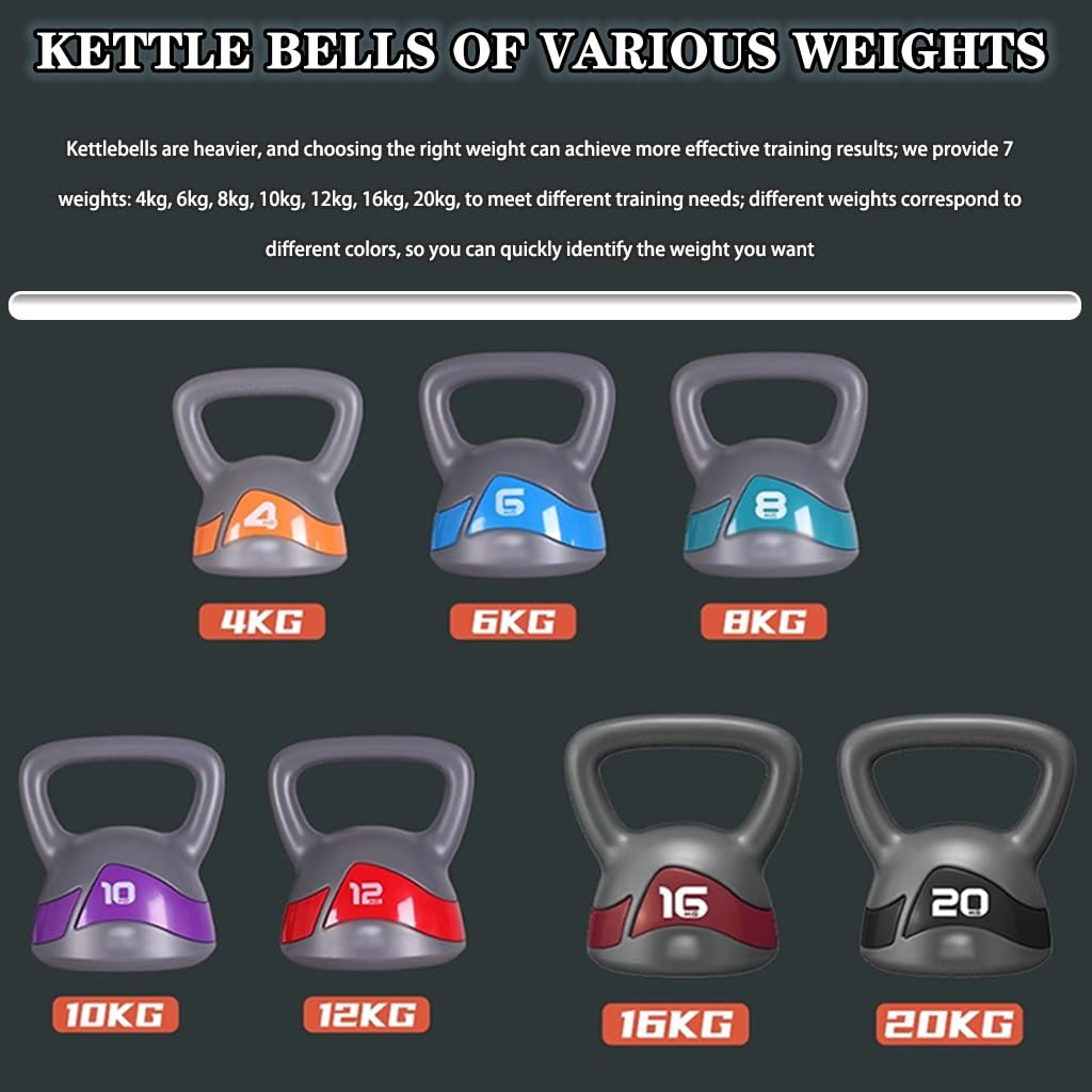 Kettlebell-Gewichte Krafttraining Für Männer Kugelhantel, Yoga-Übungen Zu Hause Sport Kugelgewicht, Keine Beschädigung des Bodens, Kniebeugen/Ausfallschritte/Heben(Green-8kg)