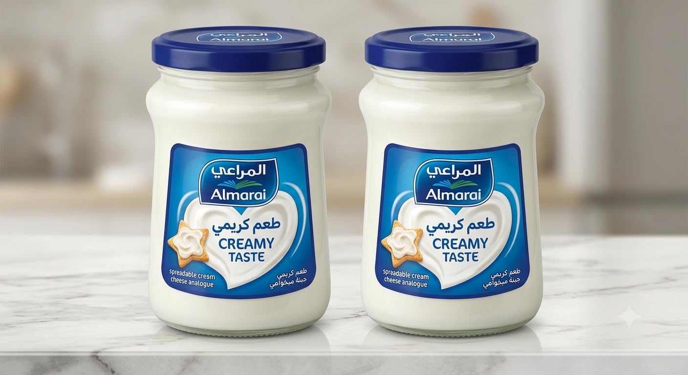 Almarai Creamy Taste Spreadable Cream Cheese Analogue, By febora, Pack of 2 Jars X 500g-picture-10