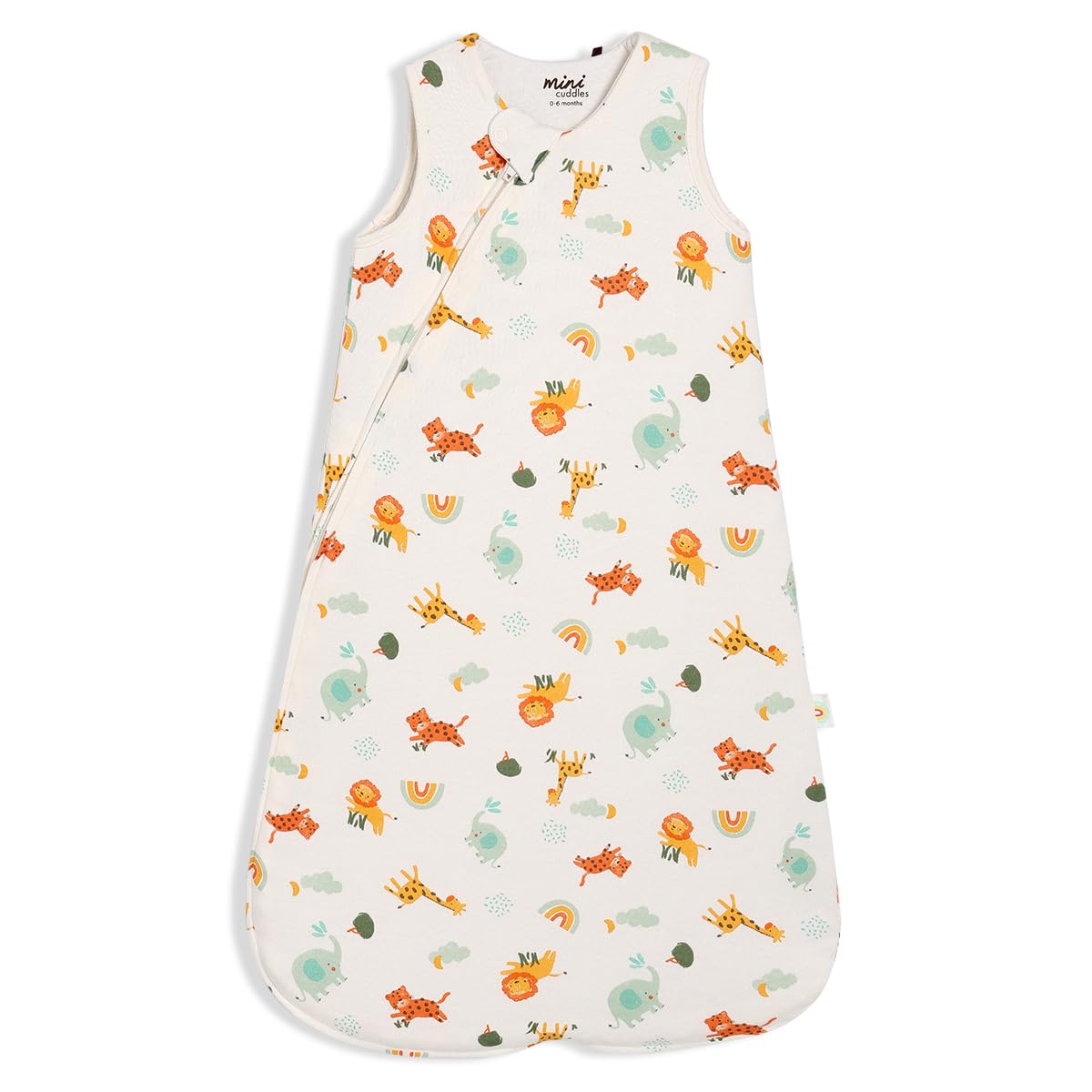 Mini Cuddles Unisex Infant White Baby Animal Printed Sleeping Bag, - 6-12 Months