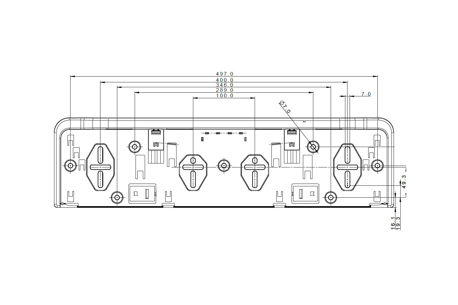 Support de plaque d'immatriculation avec éclairage LED FRISTOM FT-264 LED M15