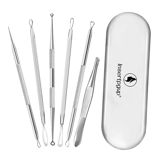 Insertpgup® Mitesserentferner Komedonenquetscher Set Pickel Ausdrücken