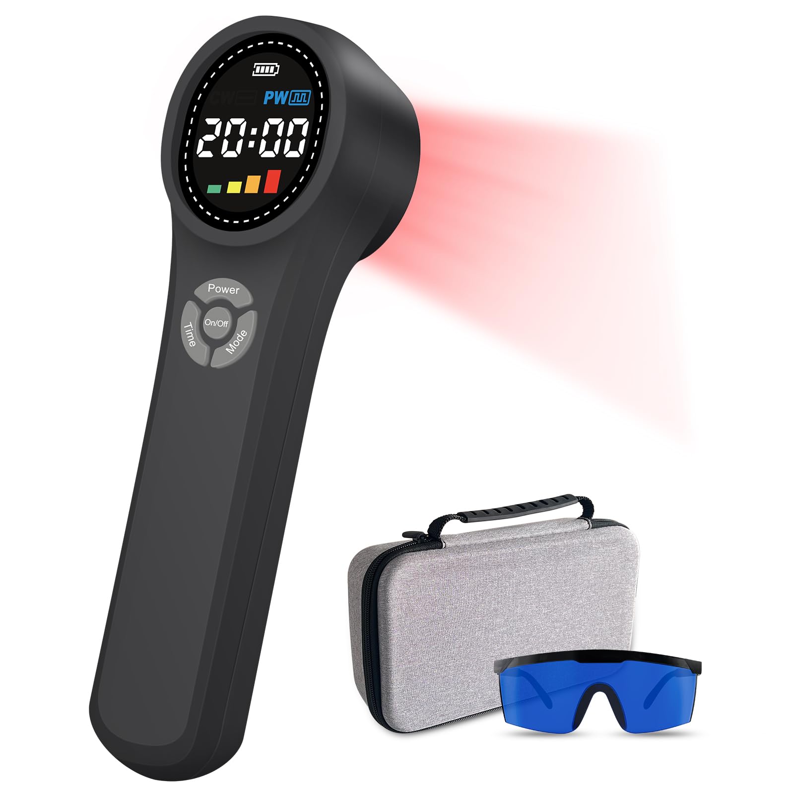 Dispositivo terapeutico a luce rossa, 4 x 980 nm+4 x 810 nm+16 x 660 nm, portatile, luce a infrarossi, per il relax e il sollievo dal dolore