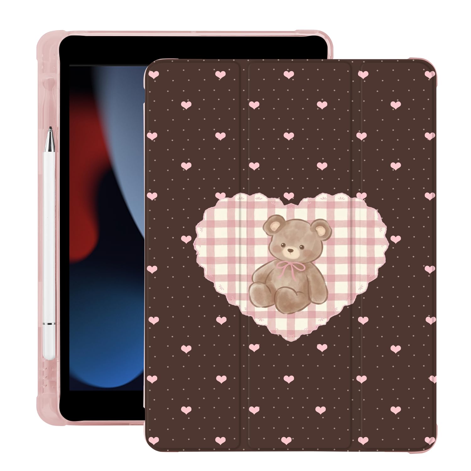 Amazon.co.jp: BlHMCASE かわいいクマのラブハート iPad 第7世代/第8