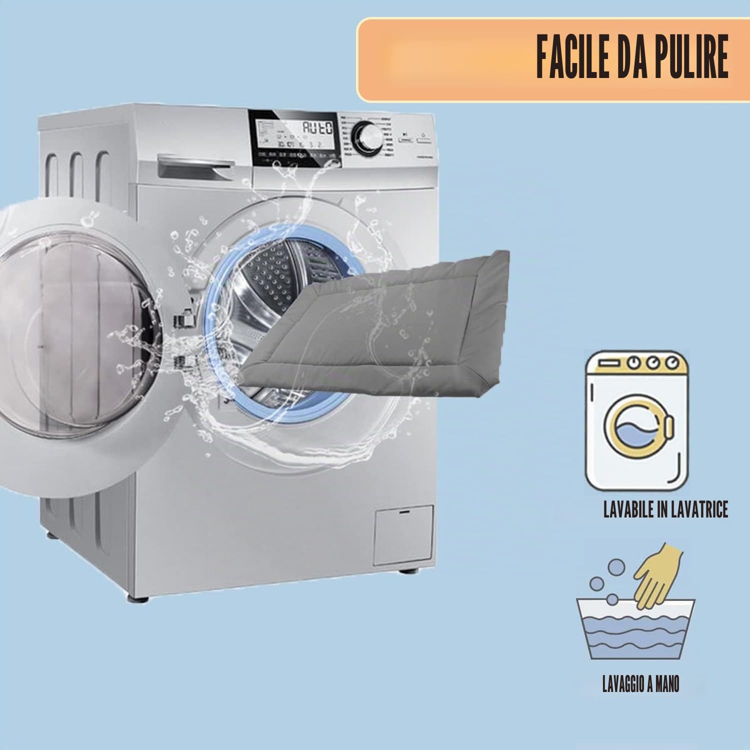 Northogo Letto portatile per cani, impermeabile, pieghevole, per viaggi all'aperto, scatola per cani, 90 x 60 cm, grigio