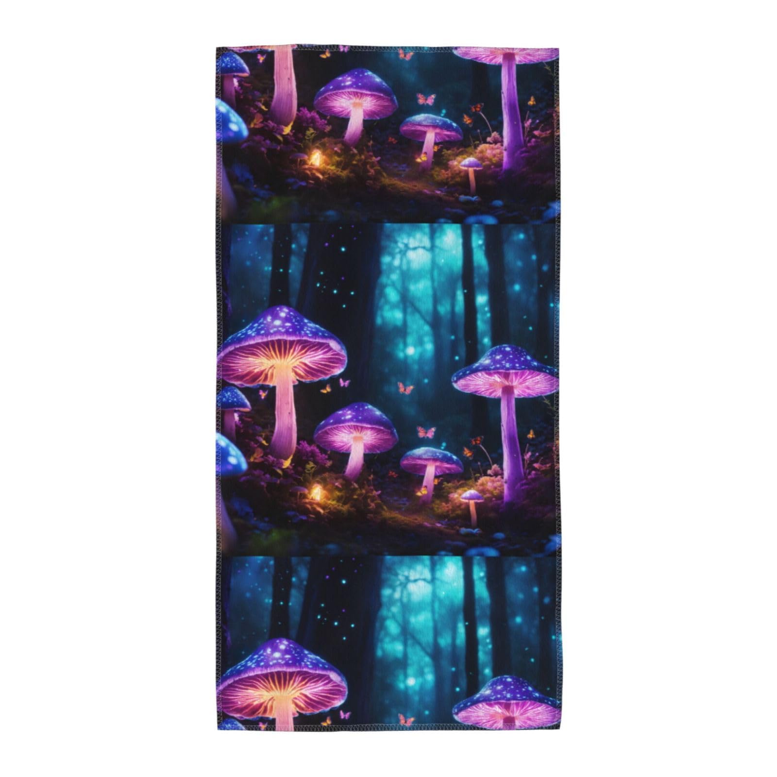 Cbaaghh Magic Mushroom Print Towel, Towels Thick Face Towels Fast Drying Washcloth For Bath, Spa, Gym