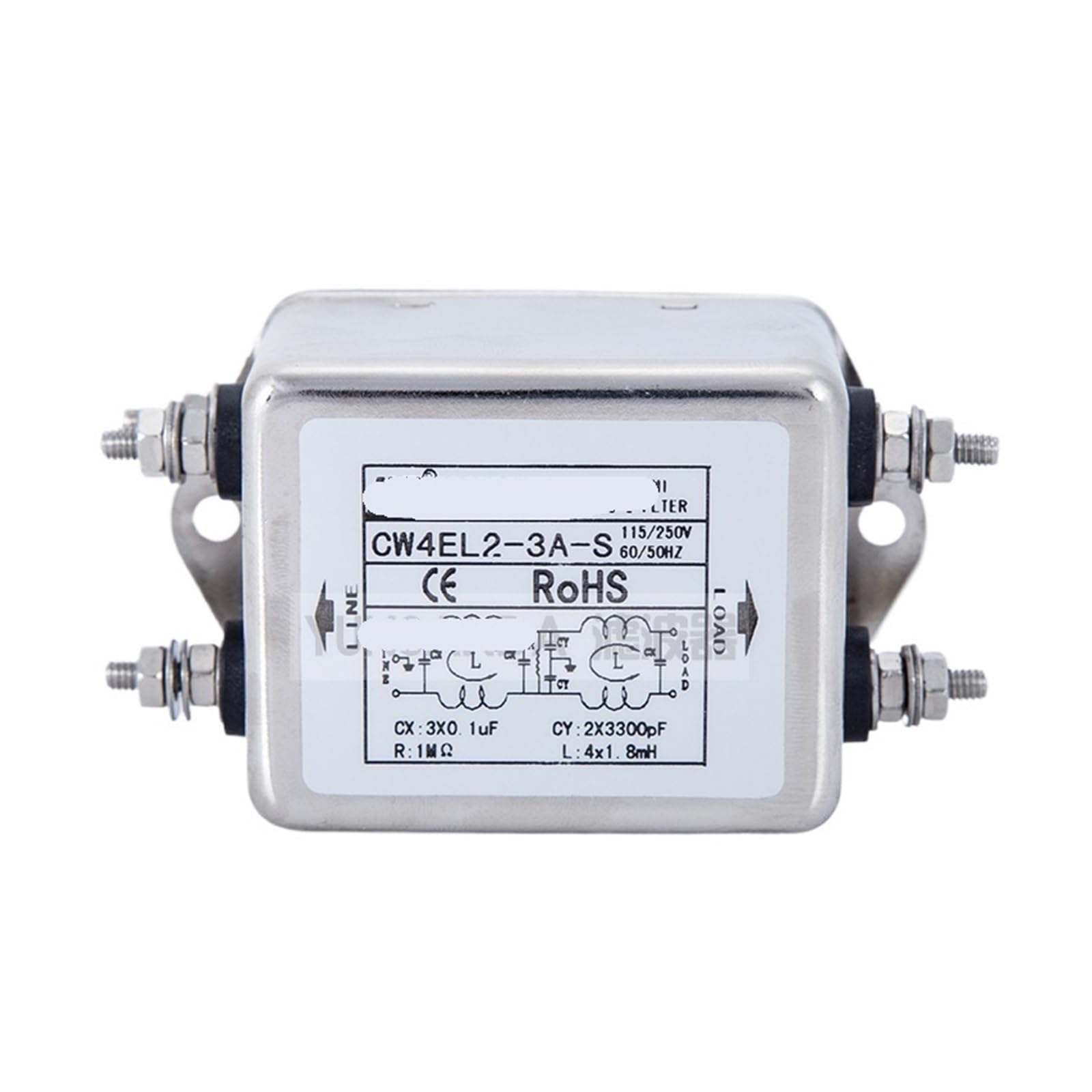 WBBAYDRFR Power Filter CW4EL2 Bipolar AC Purification Anti-Interference Single-Phase 220v Bolt Type 30A(CW4EL2-3A -S Bolt on)