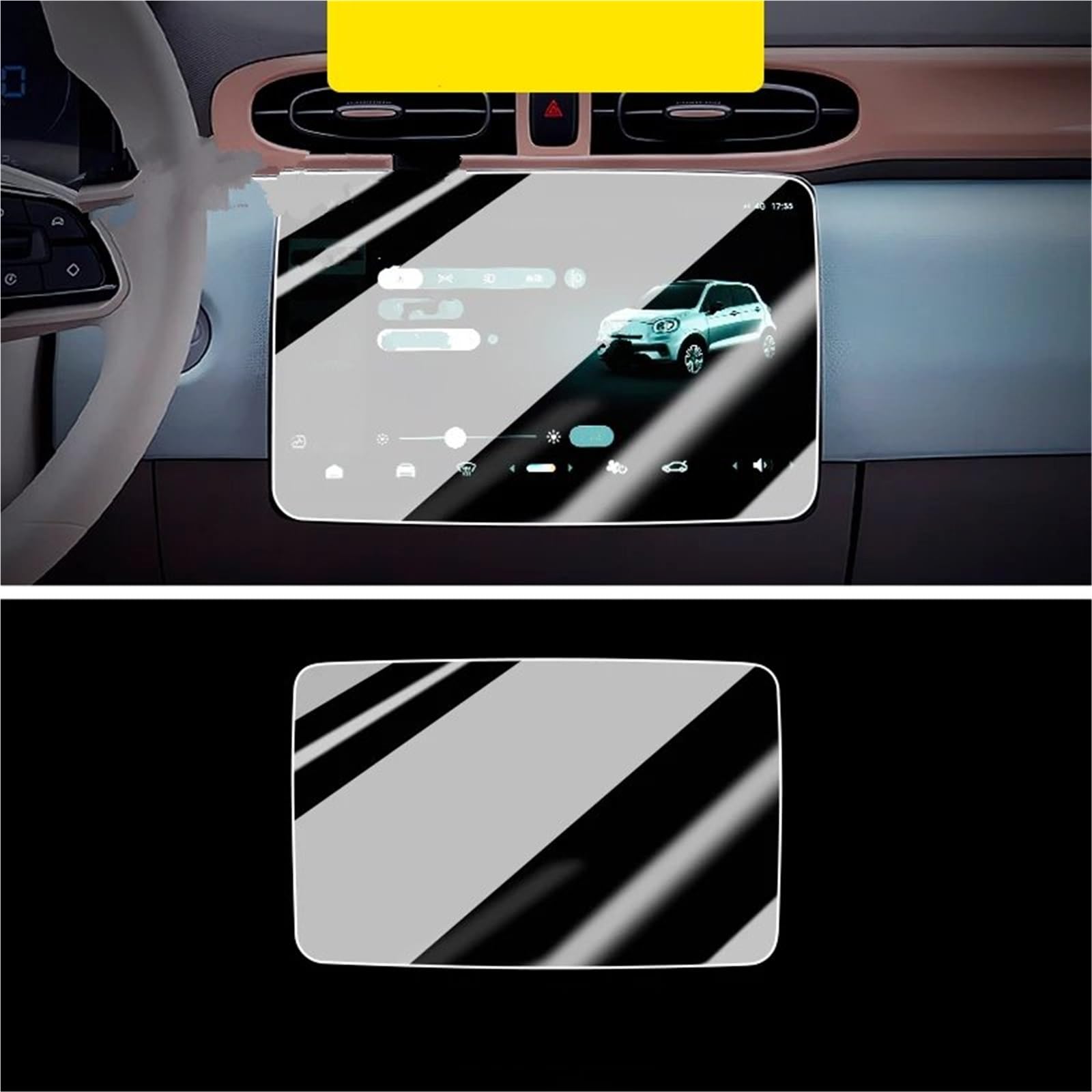 Pellicola Protettiva In TPU Per GPS Auto | Schermo Anti-Graffio Per MG HS 2024-2025 | Protezione Trasparente E Touch Reattivo