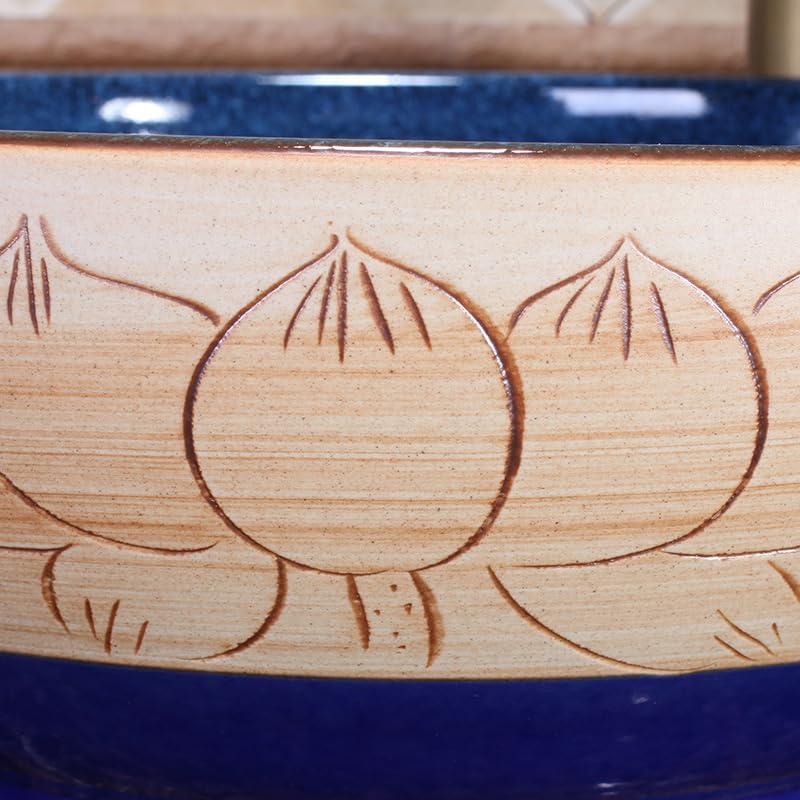 Umywalka Ceramiczna Nablatowa, Okrągła, Retro, Do Domu, Na Blat,