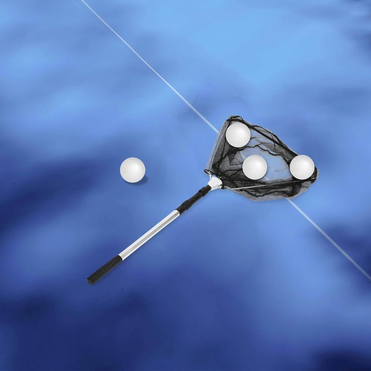 Telescopic Table Tennis Balls Collector with Adjustable Aluminum Handle Portable Professional Picker for Indoor and Outdoor Use Convenient Sports Ball Pickup Tool for Efficient