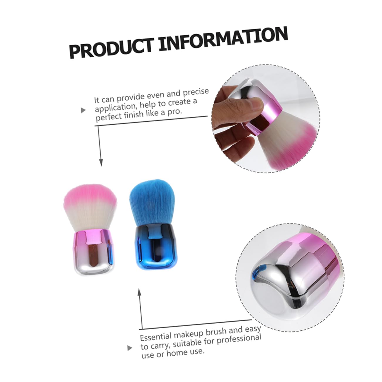 OSOLADY Womens Portable Mushroom Head Blush Brush No Shedding Multipurpose Cosmetic Tool for Loose Powder Blush Foundation Application for Travel Everyday Use