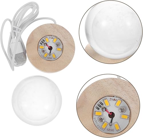 Miniatura 8 de DECHOUS Luz nocturna de cristal de luna para niños y niñas, lámpara de proyección de luz decorativa de mesa para decoración de habitación de niñas