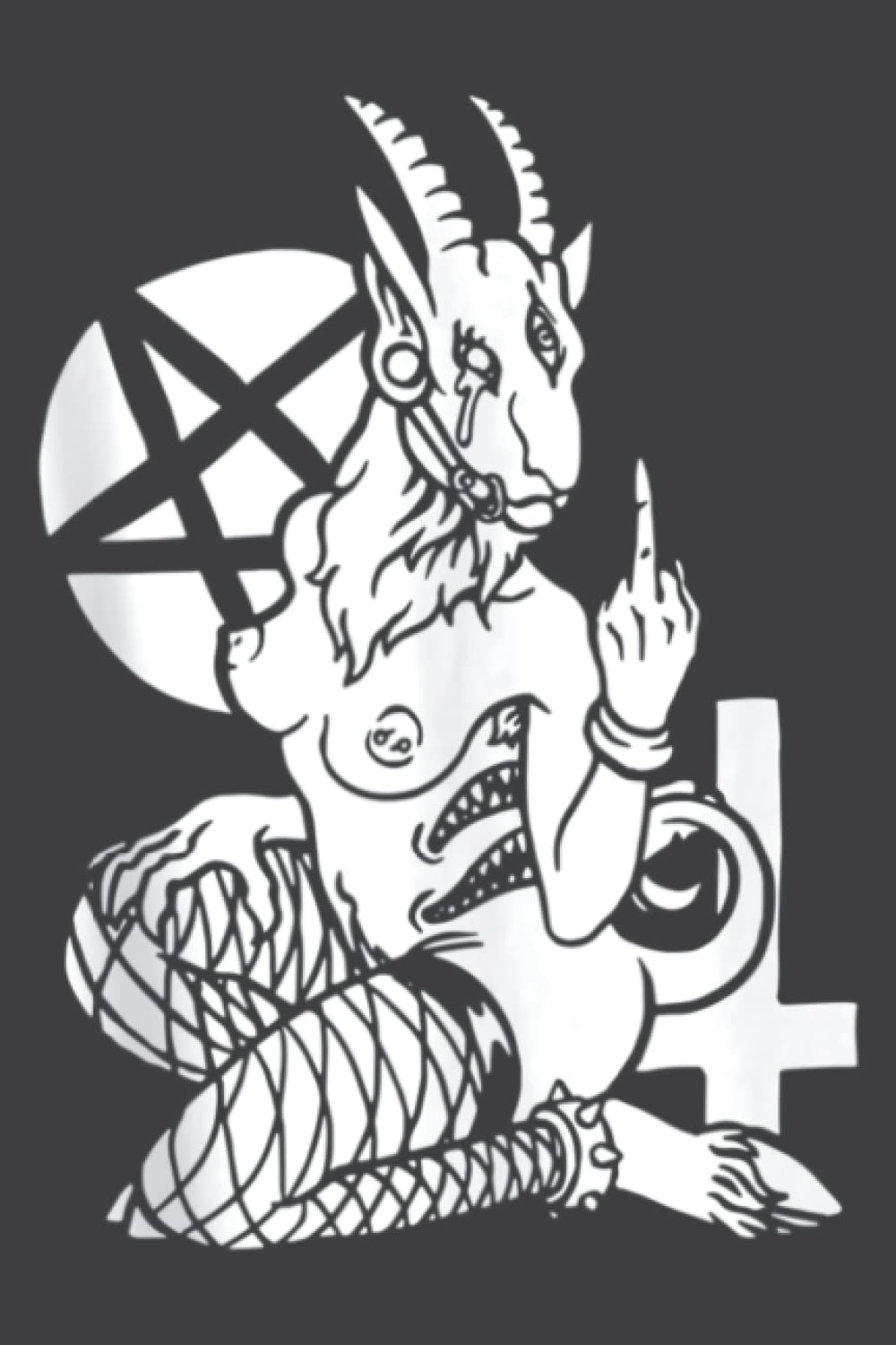 BDSM Sigil of Baphomet Goat of Mendes Satan Dark Goth: Daily Planner Notebook - Undated with to-Do List,Meals,Notes, 100 Pages