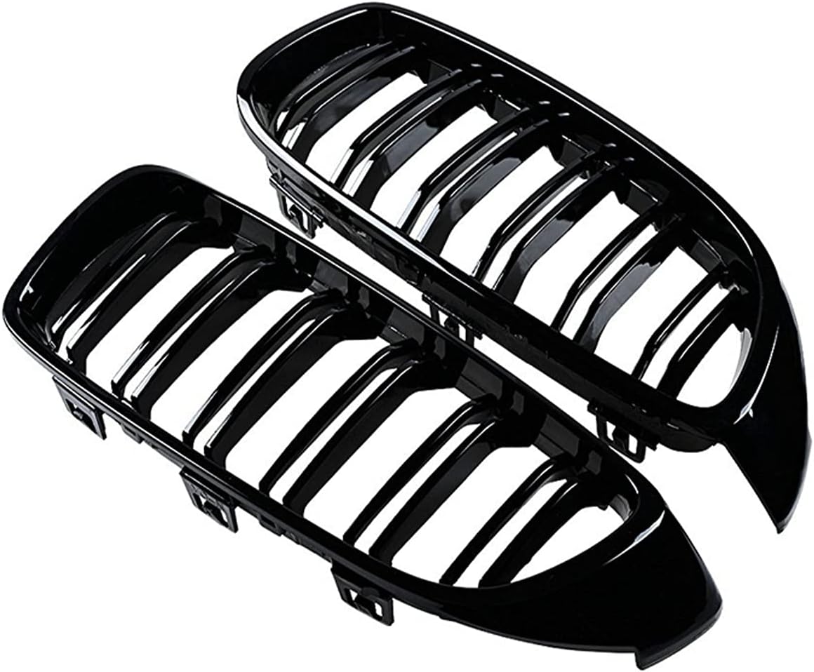 Tonee Front Kidney Grille Grill for 4 Series M4 F80 F82 F83 F32 F33 F36 428i 430i 435i 440i 2014-2019 2Pcs (Gloss Black)