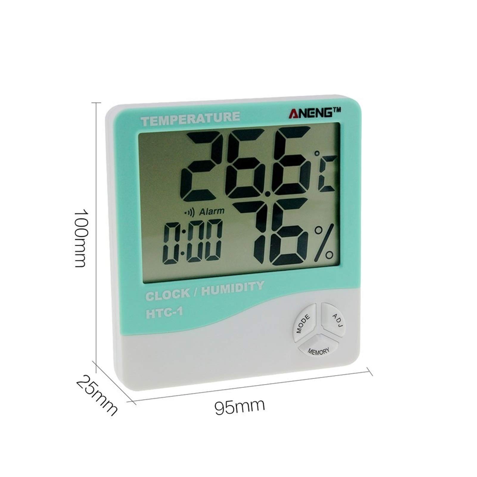 termometr z higrometrem Walkowy LCD Elektroniczny Cyfrowy Miernik Wilgotności Temperatura Cyfrowy Termometr Higrometr Stacja pogodowa Budzik Termometr do higrometru wewnętrznego(D)