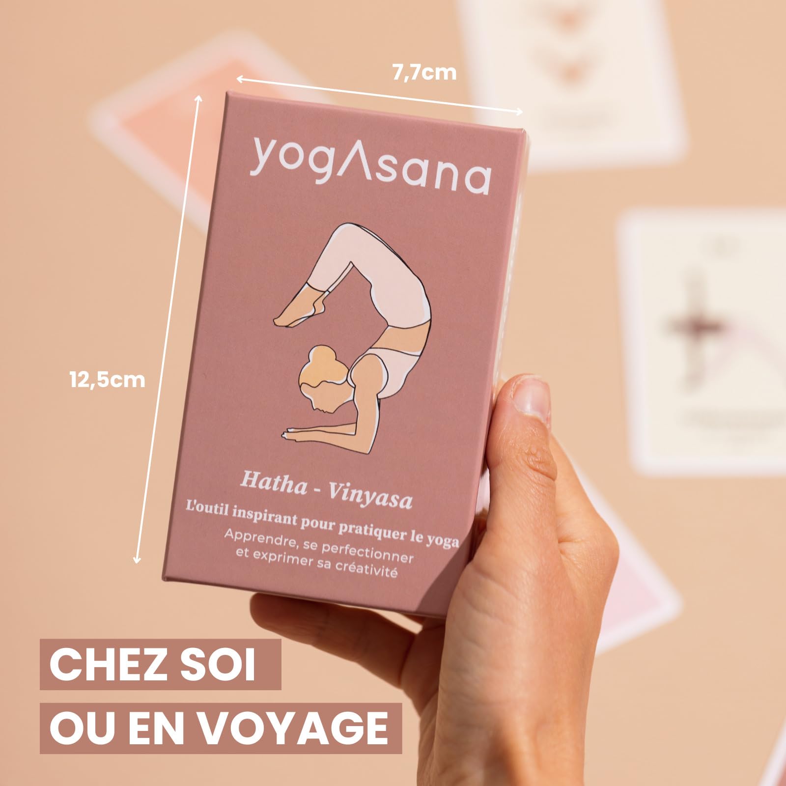 Yogasana Jeu de Carte français 80 Cartes - Hatha Vinyasa - Tous Niveaux - Guide de séquences pour se perfectionner en autonomie - 75 Postures