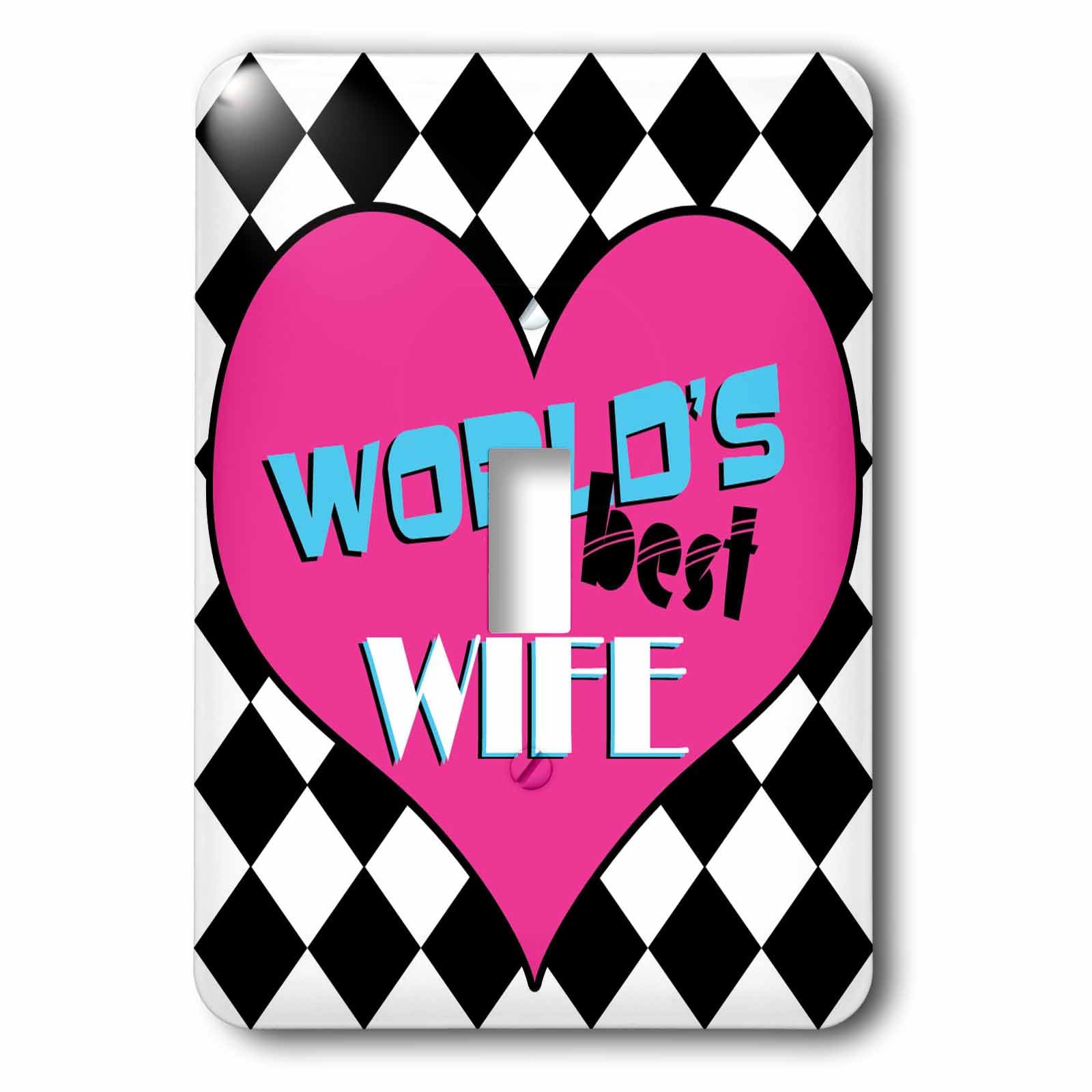 Interrupteur Worlds Best Wife pour remplacer une plaque de lumière blanche unie