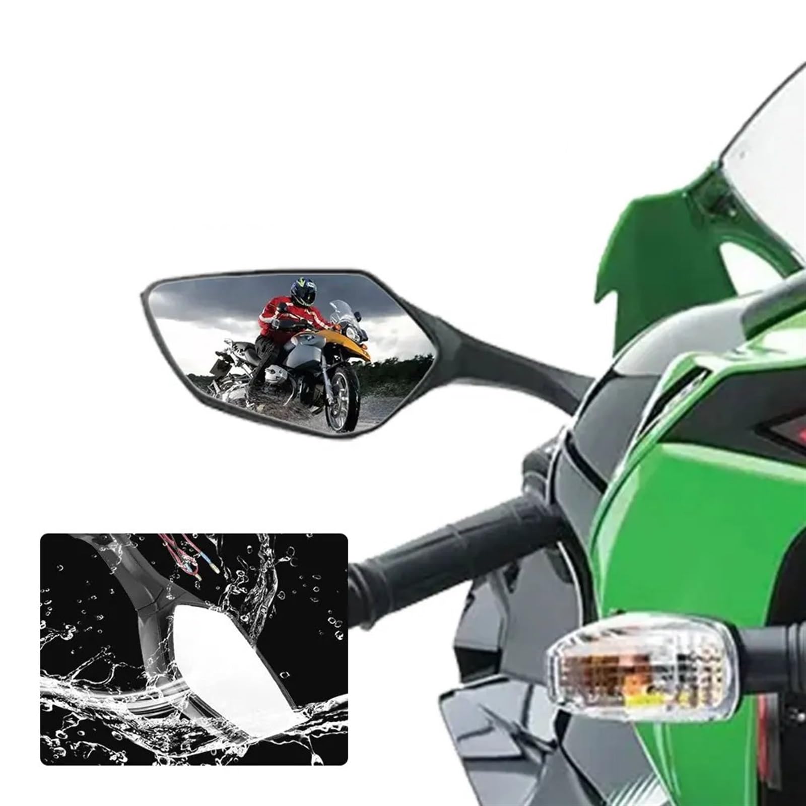 リアサイドミラー カワサキ ZX10R ZX-10R 2011-2015 オートバイの