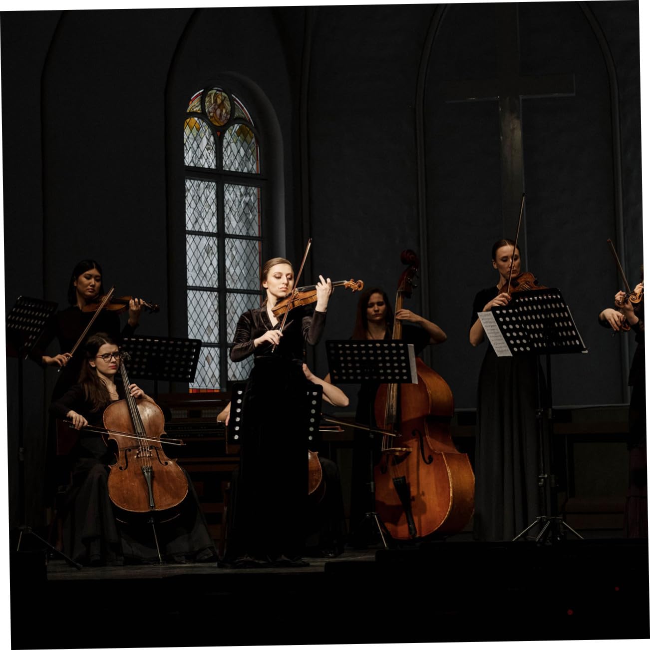 DECHOUS Atril de Partituras Plegable y Ajustable para Violín y Guitarra, de Acero Suave y Abs, Portátil para Actuaciones y Cocina, Color Negro