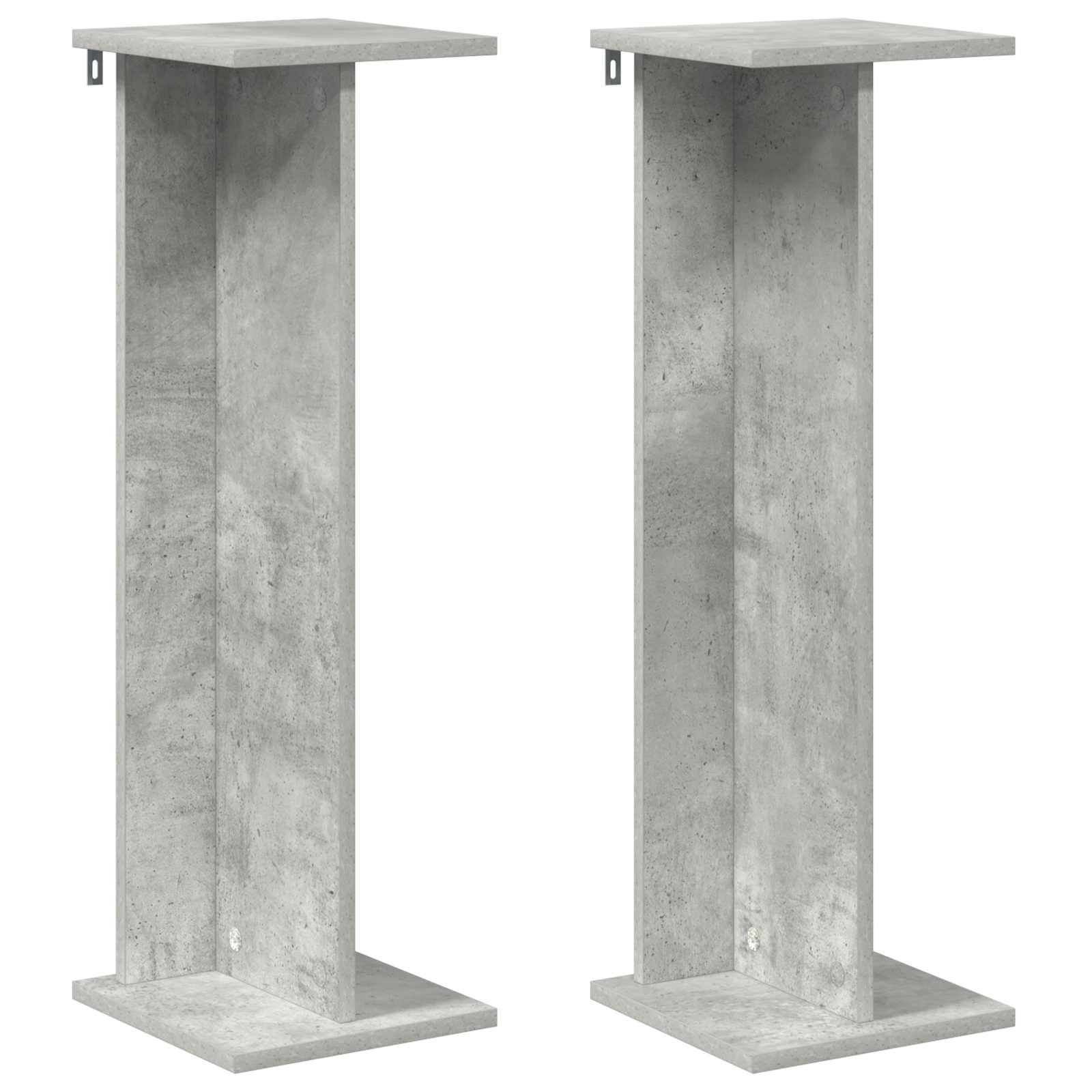 Juego de 2 soportes para plantas, taburetes para salón, color gris