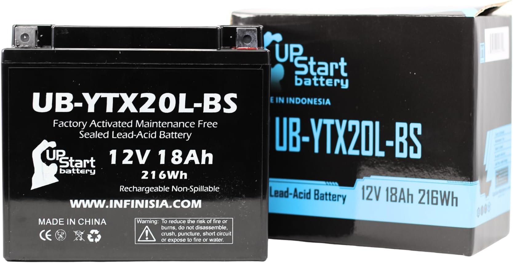 - Replacement for YTX20L-BS Battery 12V 18AH SLA - Compatible with 2010 Triumph Thunderbird 1600 CC Motorcycle, 2014 Polaris RZR 800 CC UTV, 2006 Yamaha Nytro 973 CC Snowmobile, 2008 Polaris RZR 800 CC
