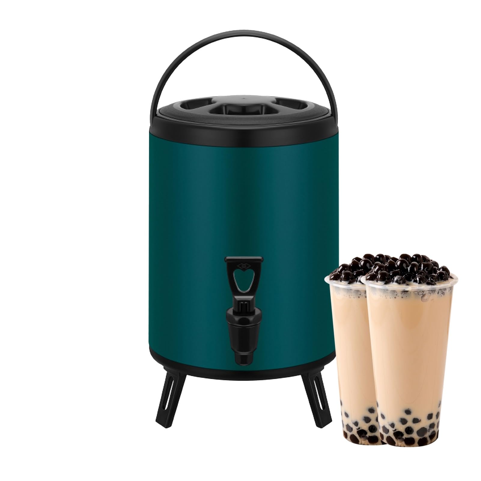 12L/3.2Gal Insulated Beverage Dispenser, Stainless Steel Cold And Hot Drink Dispenser With Thermometer, Insulation Urn With Spigot & Lid For Coffee Tea Milk Juice, Black - View #2