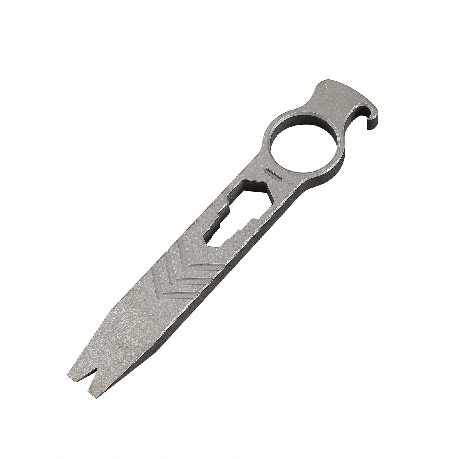 Multifunktions Brechstange, EDC Pry Bar-Multi-fonctions en Titane, Décapsuleur de Poche, Levier Multifonctionnel, Clé à molette, Cadeau Anniversaire