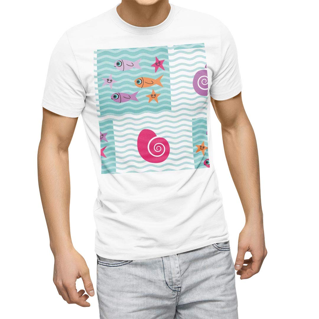 Amazon Co Jp Igsticker プリント Tシャツ メンズ 2xl サイズ Size おしゃれ クルーネック 白 ホワイト T Shirt アニマル 海 キャラクター イラスト 服 ファッション小物 Amazon Co Jp Igsticker プリント Tシャツ メンズ 2xl サイズ Size おしゃれ クルーネック 白 ホワイト T Shirt アニマル 海 キャラクター イラスト 服 ファッション小物
