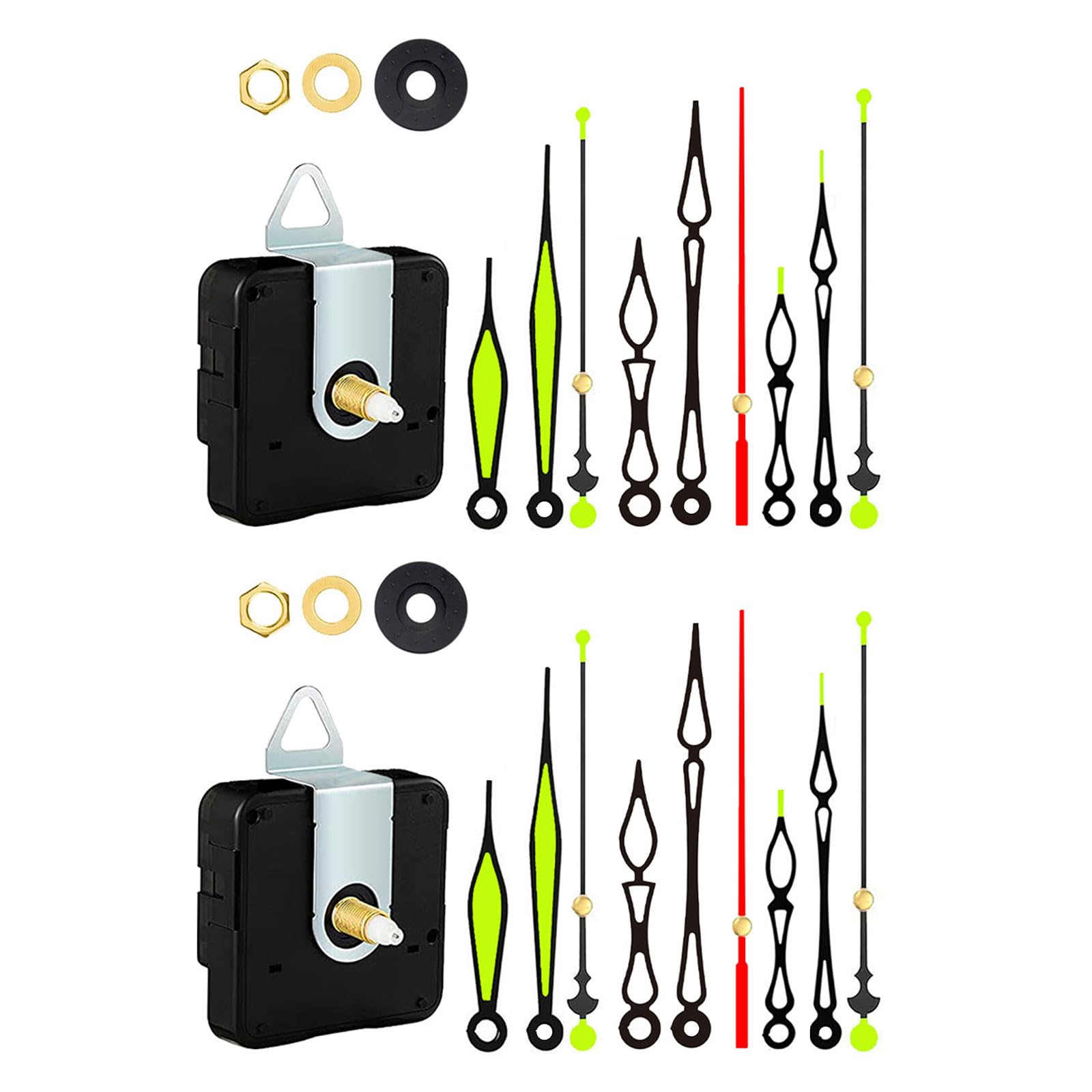 HDOYTXXM 1 / 2Pcs Quartzs Diys Wall Clock Movement Mechanism Battery Operated Silents Clocks Kits Repair Parts Replacement Clock Repair Parts Motor