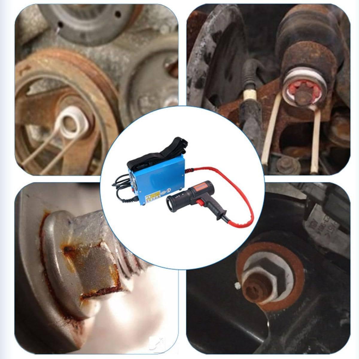 Mini ręczna elektromagnetyczna nagrzewnica indukcyjna, bezpłomieniowe zardzewiałe śruby o mocy 1,5 kW Narzędzie do usuwania ogrzewania, odpowiednie do samochodów, sprzętu rolniczego, łodzi i obrabia