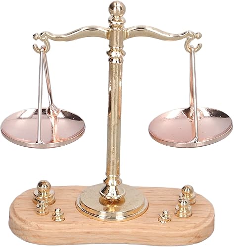 Casa de muñecas en miniatura a escala 1/12, muebles de casa de muñecas retro 1:12, báscula de equilibrio en miniatura, exquisita mini balance,