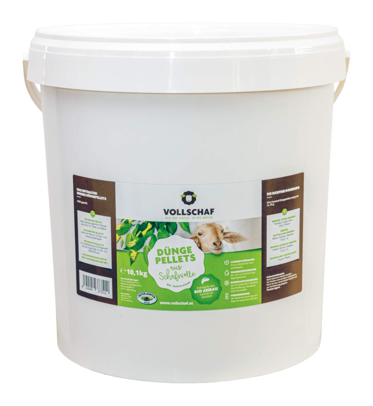 Düngepellets 10,1 kg Eimer (Schafwolldünger)