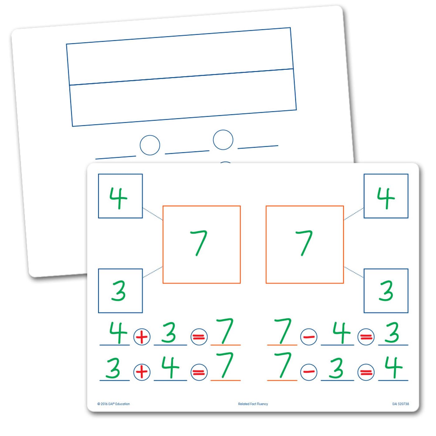 EAI Education Related Fact Fluency Flexible Dry-Erase Boards - Set of 10