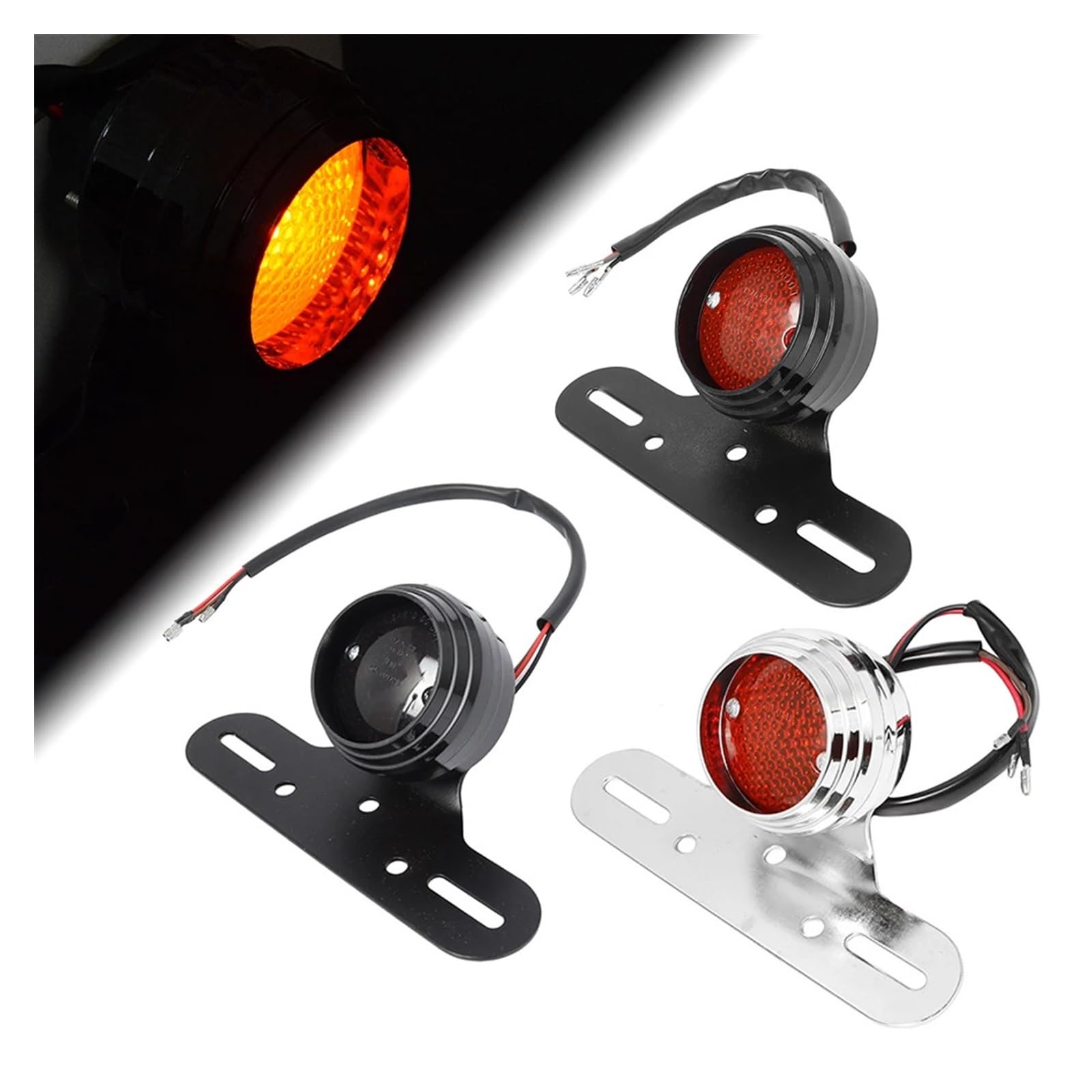 Lampadina Fanale Posteriore ROSSA Per Moto – Freno E Indicatore Direzione 12V Per Harley, Chopper, Bobber