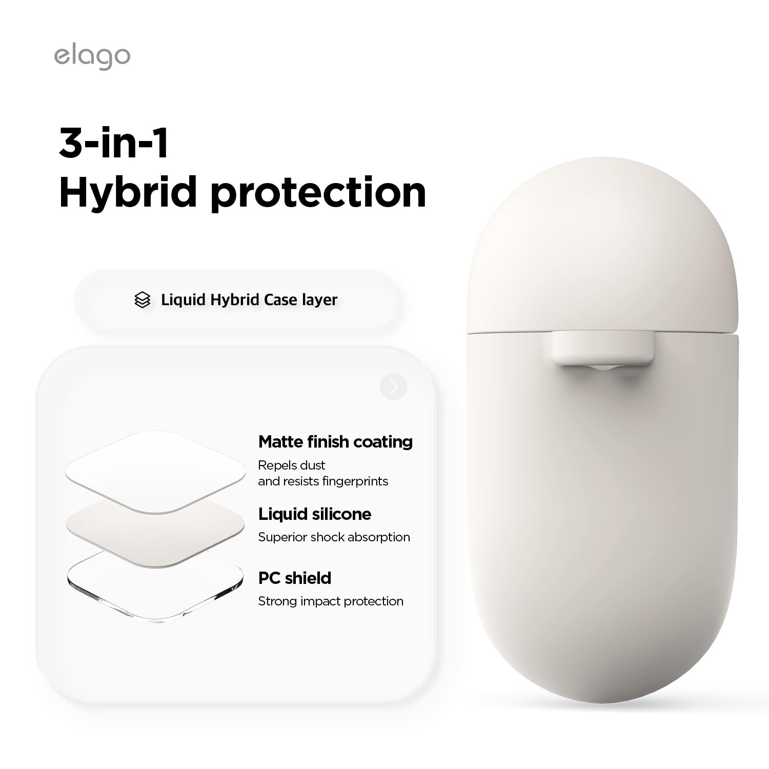 Haofun Custodia Case Per AirPods Pro 3, Cover Protettiva In TPU Liquido In Morbida Pelle [Funziona La Ricarica Wireless] Con Moschettone, Protezione Completa, Anticaduta - Trasparente