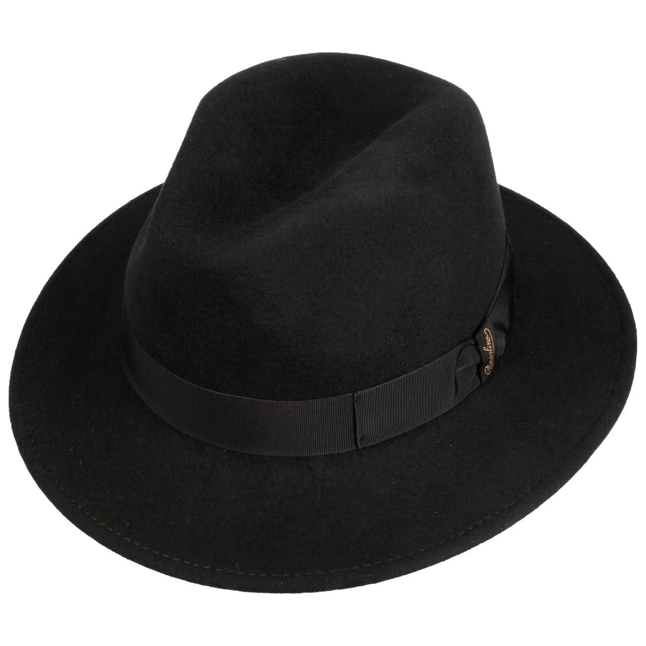 Borsalino Cappello in Lana Piemonte Traveller Donna/Uomo - Made Italy di Feltro con Nastro Grosgrain, Grosgrain Autunno/Inverno Inverno
