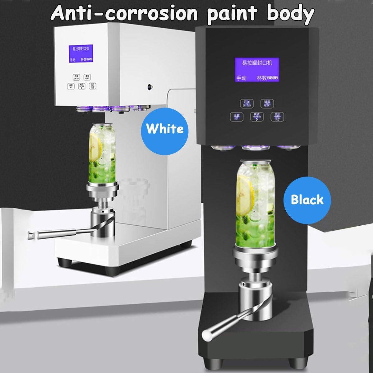 Máquina automática de sellado de latas con panel inteligente y ajuste de altura para taponar botellas comerciales
