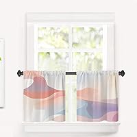 Vista 27 de Maritime Ocean Cafe Curtains,Anchors Nautical Art Blackout Tier Curtain Multilayer Polyester Short Kitchen Drapes 2 Pack 26X24 Inches Anclajes