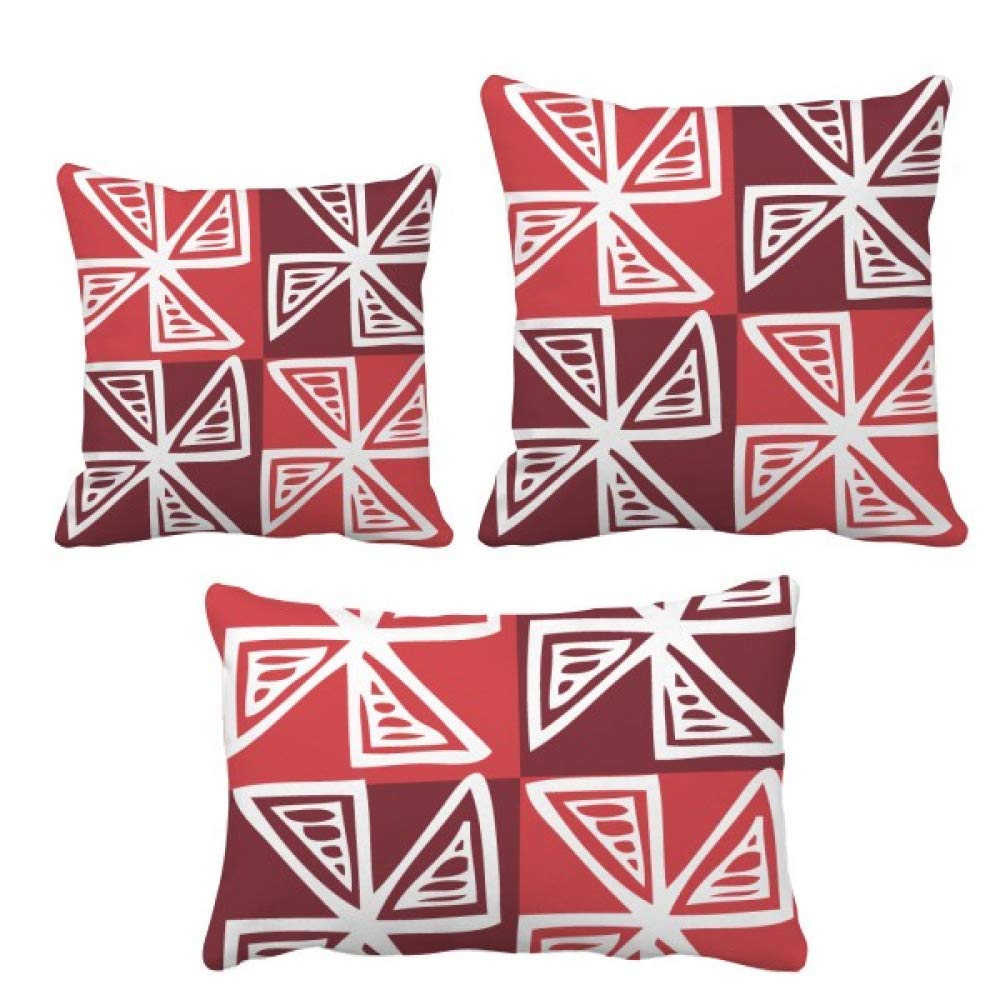 Housse de coussin totems civilisation Mexique rouge aux finitions soignées